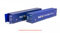 4F-028-014 Dapol 45ft High Cube Container Twin Pack - P&O Ferry - weathered